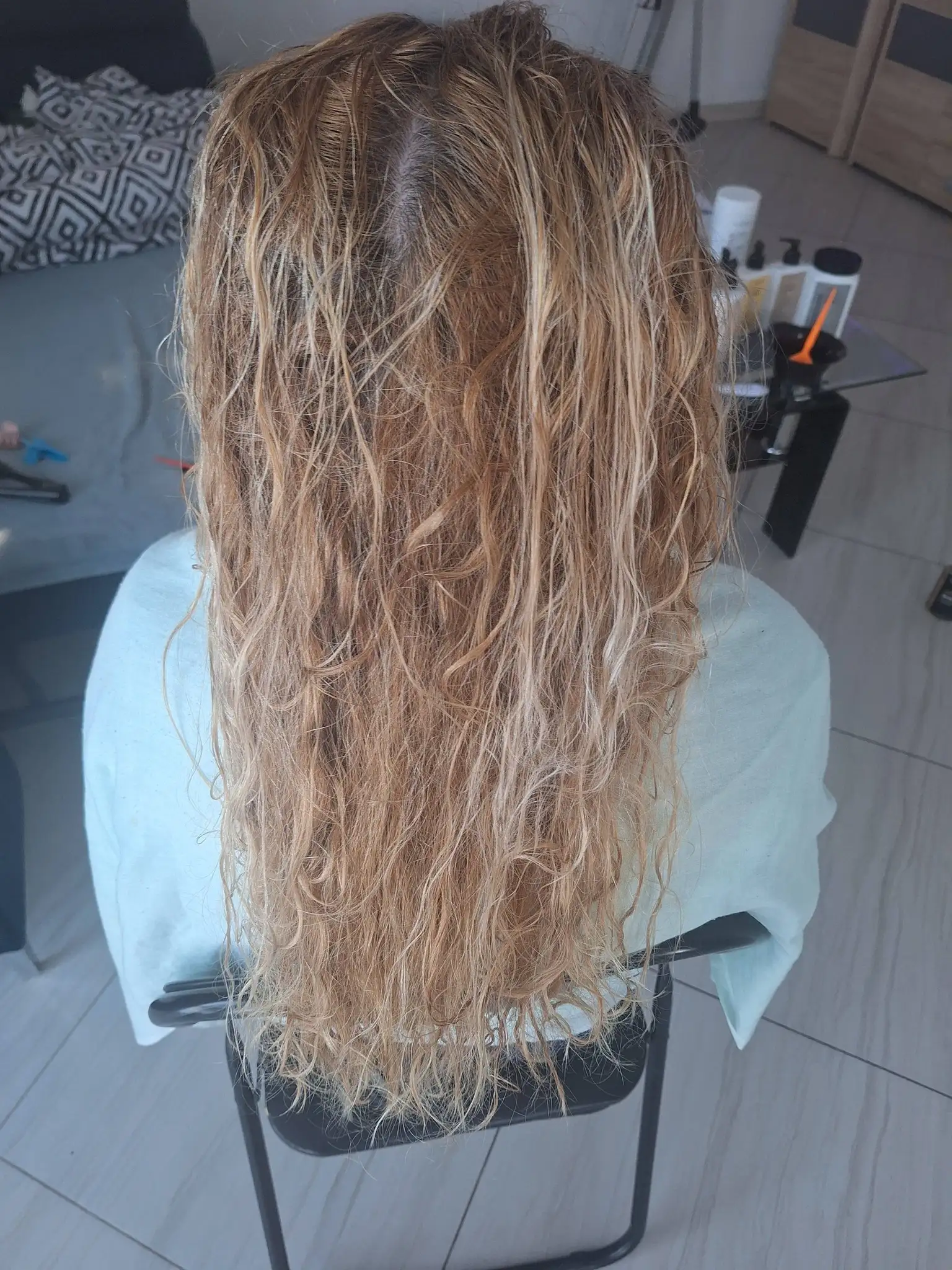 Hair transformation before